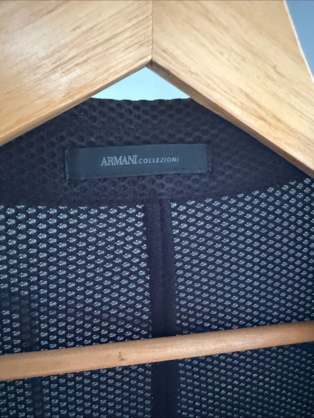 Vintage Armani Collezioni Black Textured TwoButton Blazer